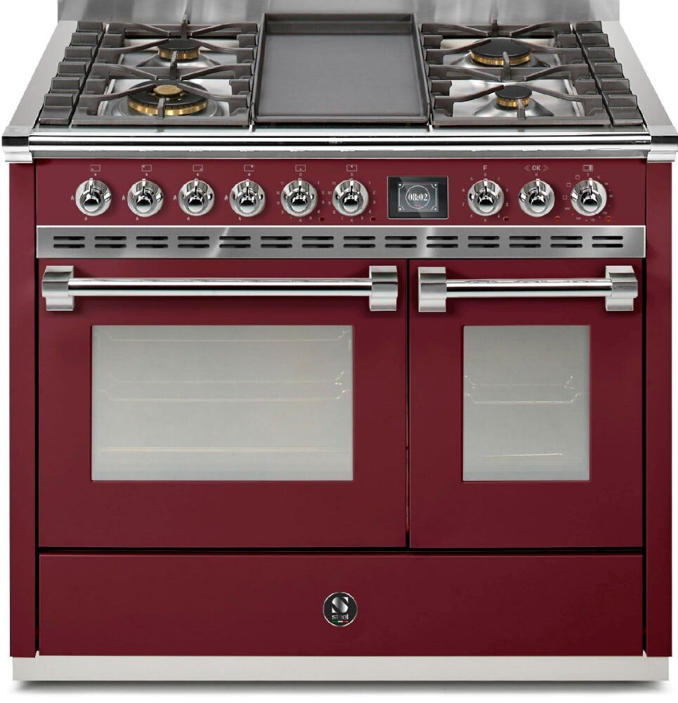 Steel Ascot 100 AQ10SF Ascot 100 Cucina da accosto 100 cm, doppio forno combi-steam, piano a gas o induzione