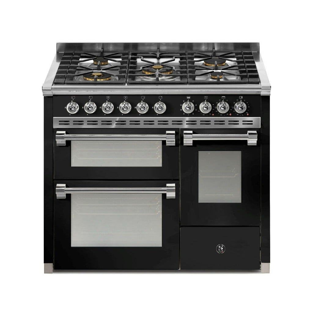Steel Ascot 100/3 AQ10SFF Ascot 100-3 Cucina da accosto, 3 forni elettrici, piano cottura a gas o induzione, acciaio inox