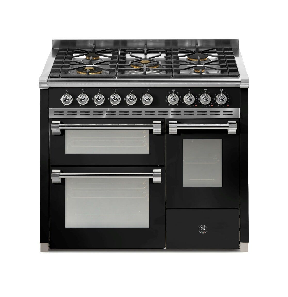 Steel Ascot 100/3 AQ10SFF Ascot 100-3 Cucina da accosto, 3 forni elettrici, piano cottura a gas o induzione, acciaio inox