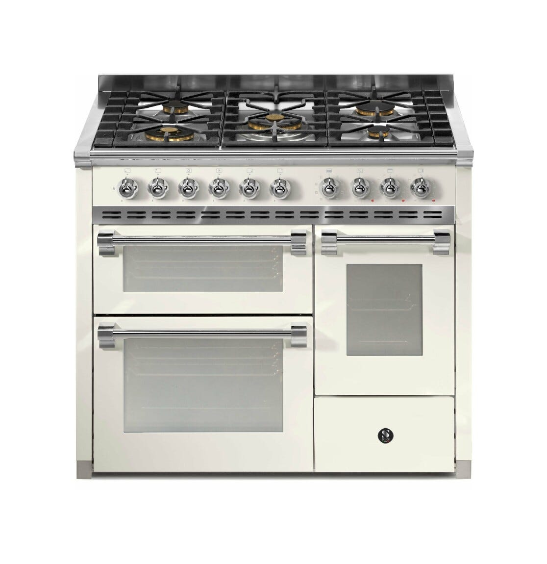 Steel Ascot 100/3 AQ10SFF Ascot 100-3 Cucina da accosto, 3 forni elettrici, piano cottura a gas o induzione, acciaio inox