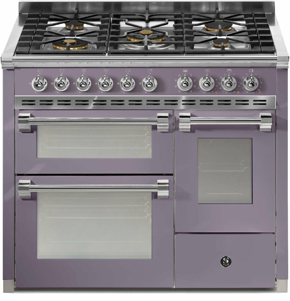 Steel Ascot 100/3 AQ10SFF Ascot 100-3 Cucina da accosto, 3 forni elettrici, piano cottura a gas o induzione, acciaio inox