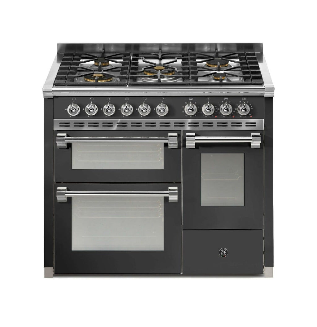 Steel Ascot 100/3 AQ10SFF Ascot 100-3 Cucina da accosto, 3 forni elettrici, piano cottura a gas o induzione, acciaio inox