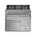 Steel Ascot 100/3 AQ10SFF-D Solid door Cucina da accosto 100 cm, 3 forni elettrici anta cieca, piano gas o induzione, acciaio inox