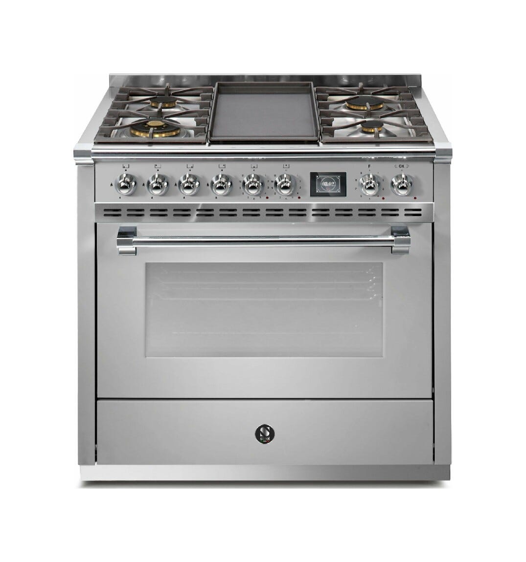 Steel Ascot 90 AQ9S Ascot 90 Cucina da accosto 90 cm, forno Combi-Steam 91 lt, piano cottura a gas o induzione, acciaio inox