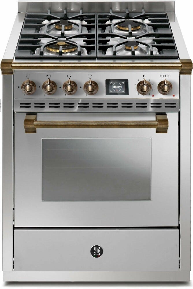 Steel Ascot 90 AQ9S Ascot 90 Cucina da accosto 90 cm, forno Combi-Steam 91 lt, piano cottura a gas o induzione, acciaio inox