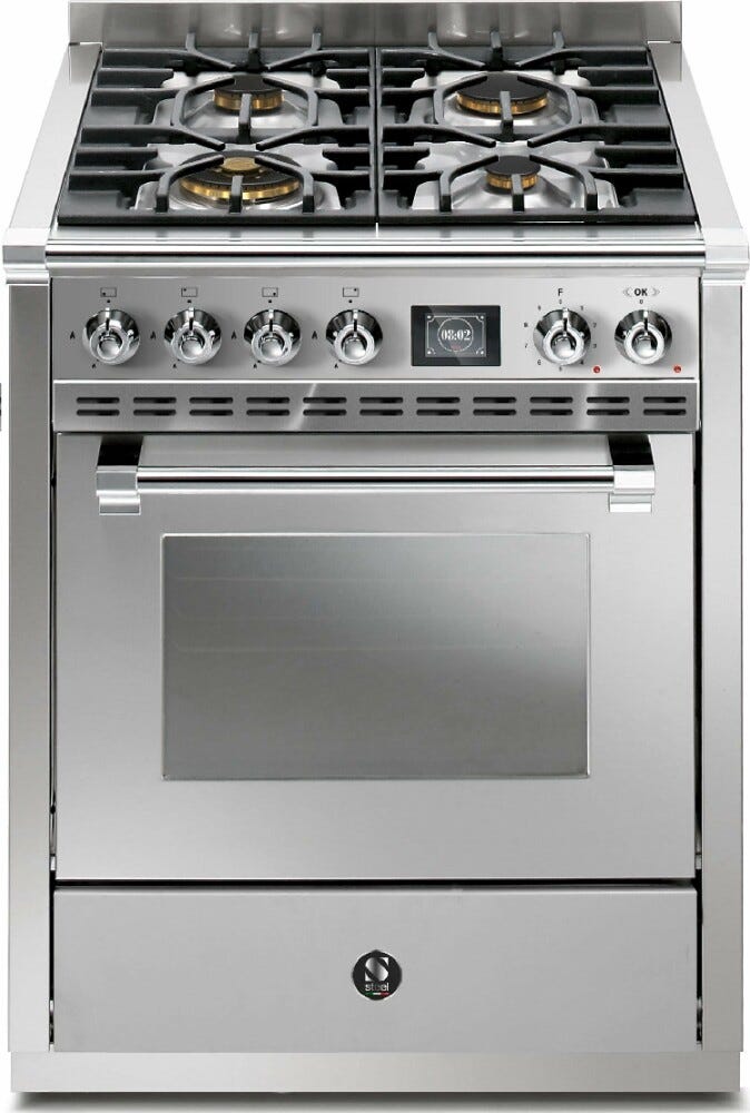 Steel Ascot 70 AQ7S Ascot 70 Cucina da accosto 70 cm, forno Combi-Steam 70 lt, piano cottura a gas o induzione, acciaio inox