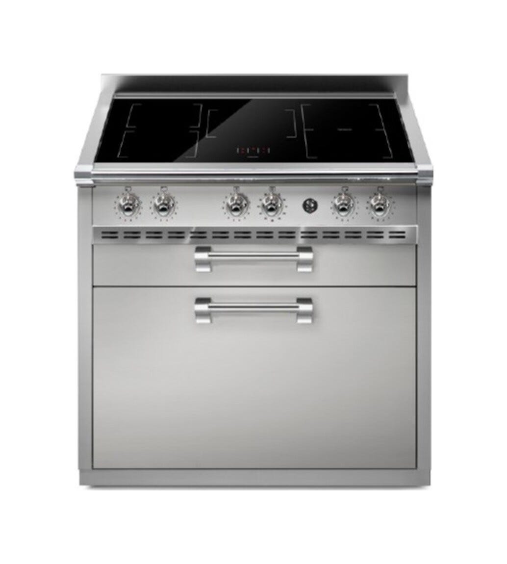Steel Ascot 90 A9C Cook unit Cook unit piano cottura a gas o induzione, vano stoccaggio, acciaio inox