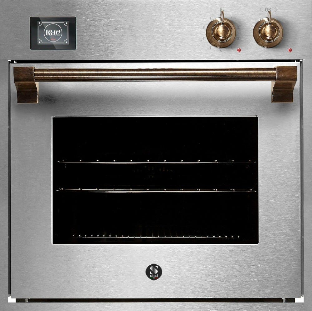 Steel Ascot AQFE6-S Ascot Forno da incasso combi-steam 60x60 cm, 11 funzioni, programmatore TFT, 70 lt