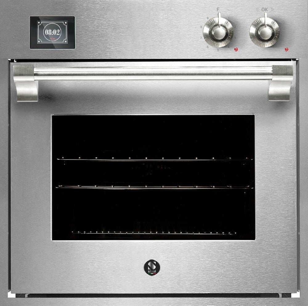 Steel Ascot AQFE6-S Ascot Forno da incasso combi-steam 60x60 cm, 11 funzioni, programmatore TFT, 70 lt