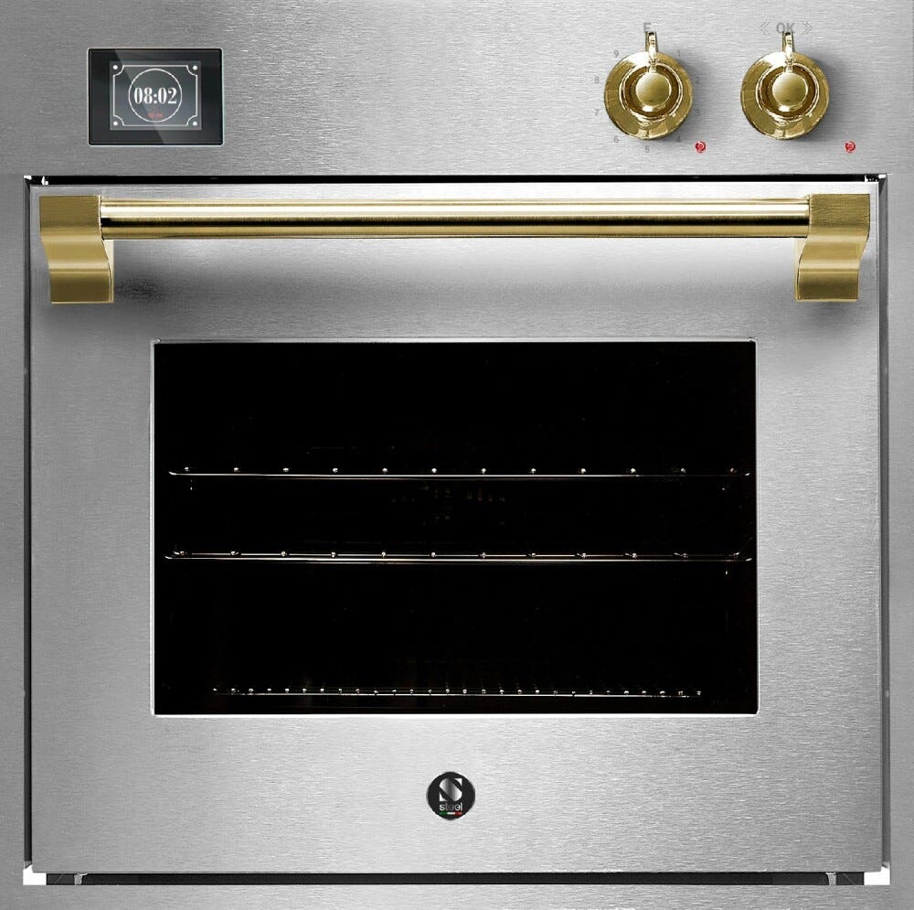 Steel Ascot AQFE6-S Ascot Forno da incasso combi-steam 60x60 cm, 11 funzioni, programmatore TFT, 70 lt