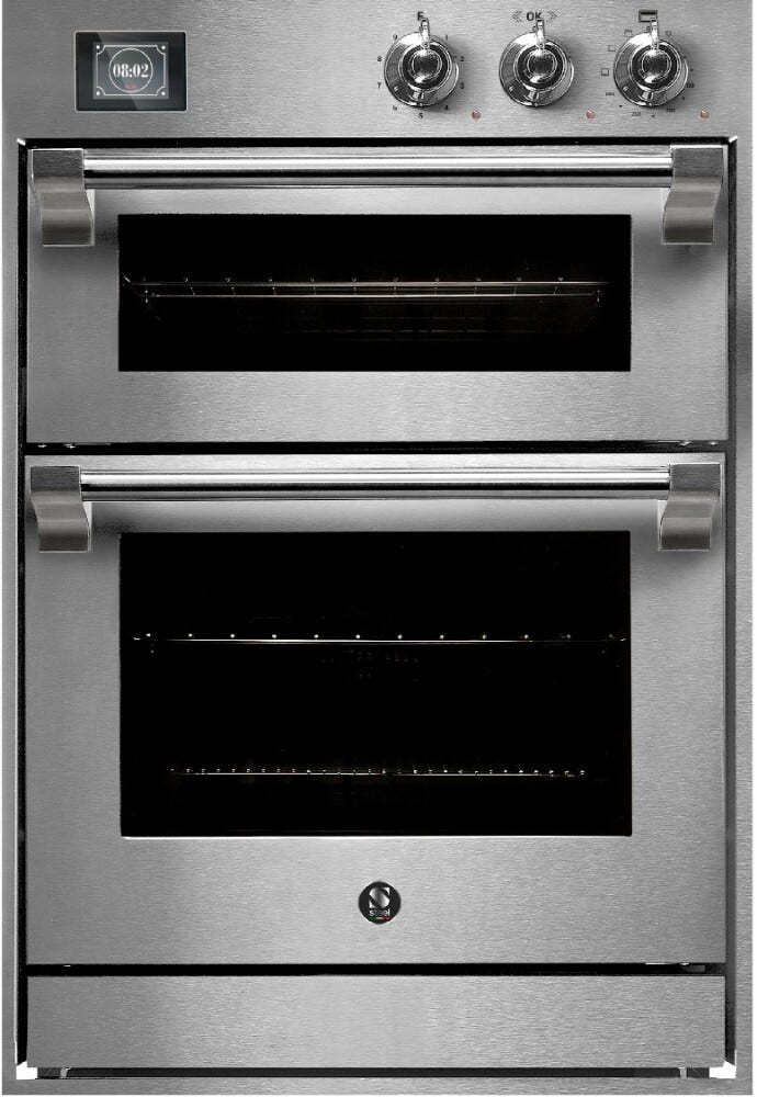 Steel Ascot 60x90 AQFFE6-S Ascot Doppio forno da incasso 60x90 cm, combi-steam 70 lt + forno pizza/grill 34 lt