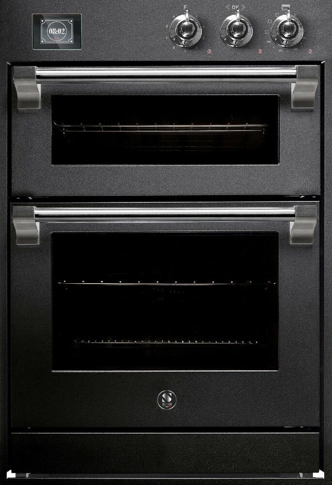 Steel Ascot 60x90 AQFFE6-S Ascot Doppio forno da incasso 60x90 cm, combi-steam 70 lt + forno pizza/grill 34 lt