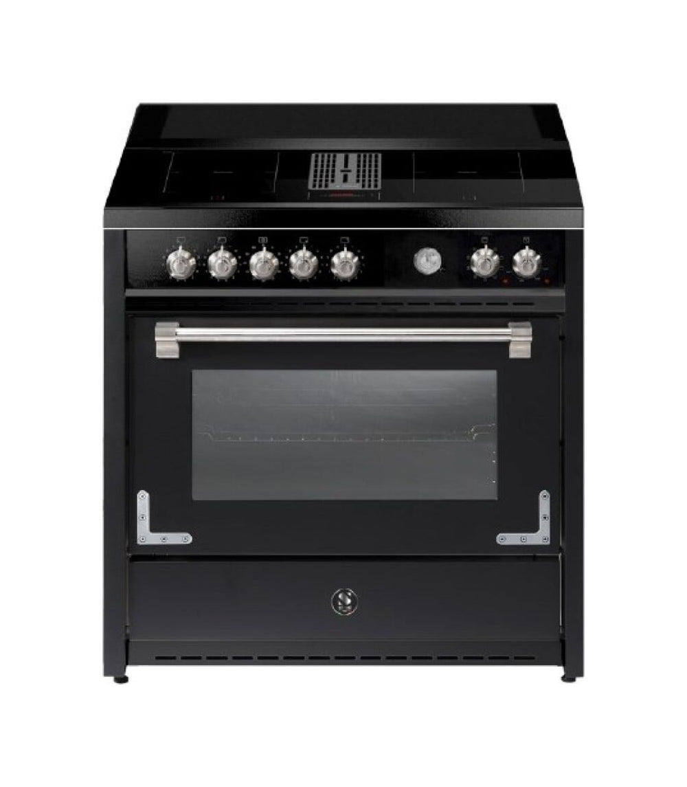 Steel Oxford 90 X9F-4FIKW Oxford Cucina da accosto 90 CM, 4 zone flex induzione, forno multifunzione 91L, cappa integrata