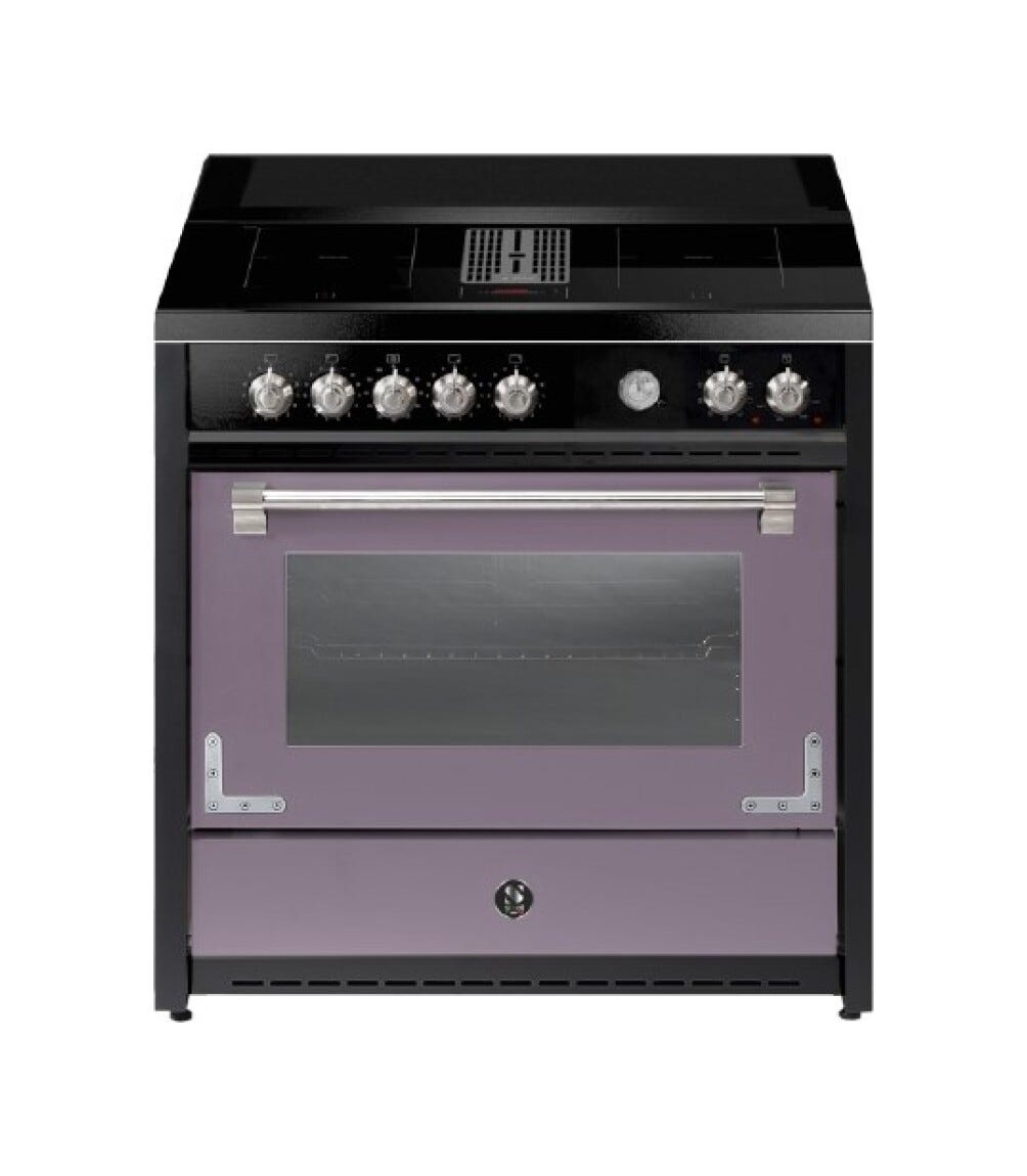 Steel Oxford 90 X9F-4FIKW Oxford Cucina da accosto 90 CM, 4 zone flex induzione, forno multifunzione 91L, cappa integrata