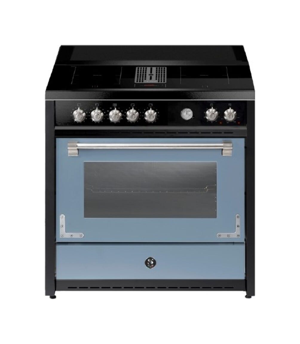 Steel Oxford 90 X9F-4FIKW Oxford Cucina da accosto 90 CM, 4 zone flex induzione, forno multifunzione 91L, cappa integrata