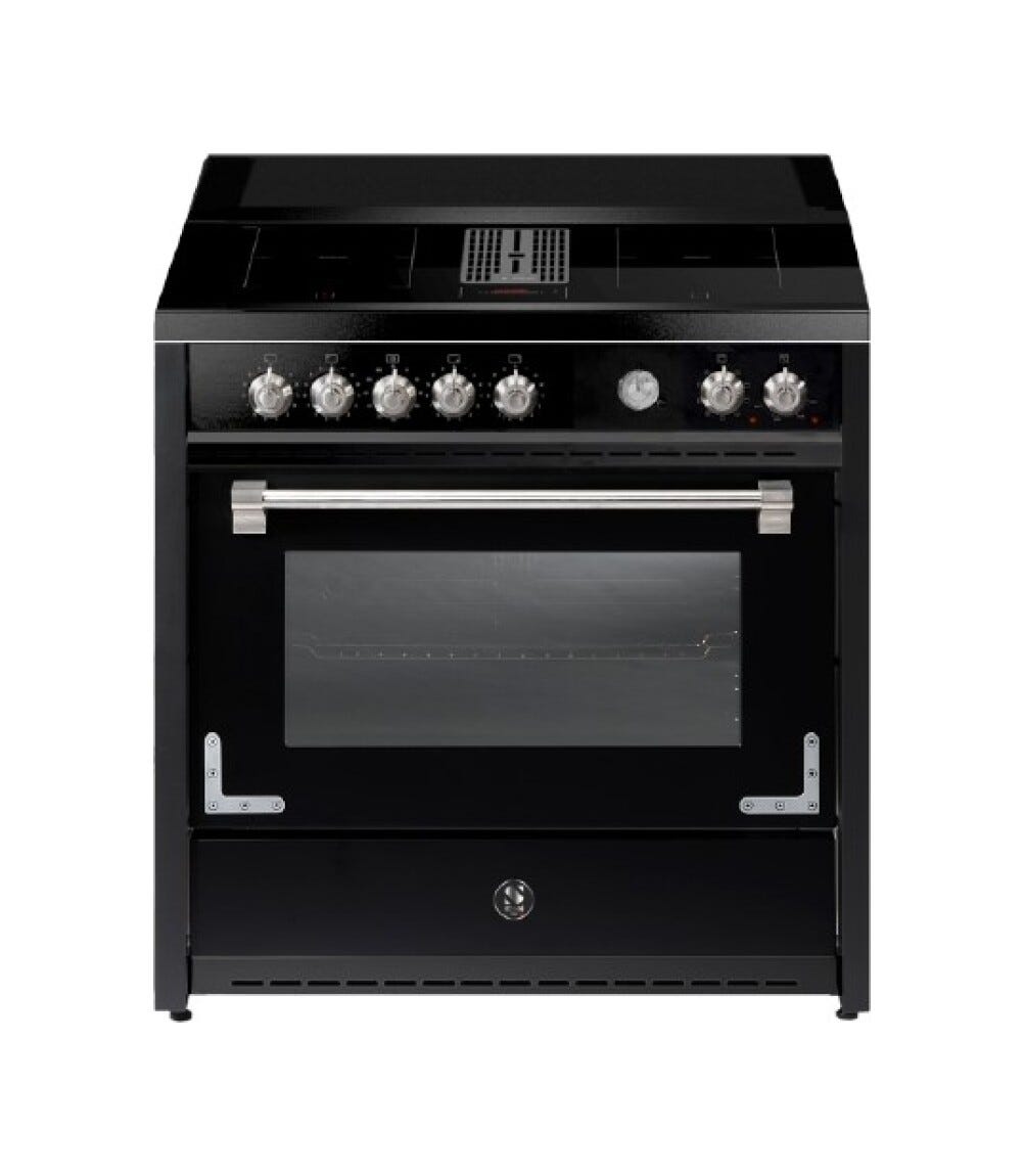 Steel Oxford 90 X9F-4FIKW Oxford Cucina da accosto 90 CM, 4 zone flex induzione, forno multifunzione 91L, cappa integrata