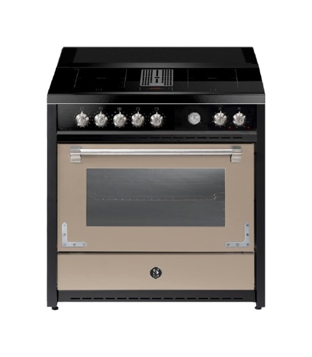 Steel Oxford 90 X9F-4FIKW Oxford Cucina da accosto 90 CM, 4 zone flex induzione, forno multifunzione 91L, cappa integrata