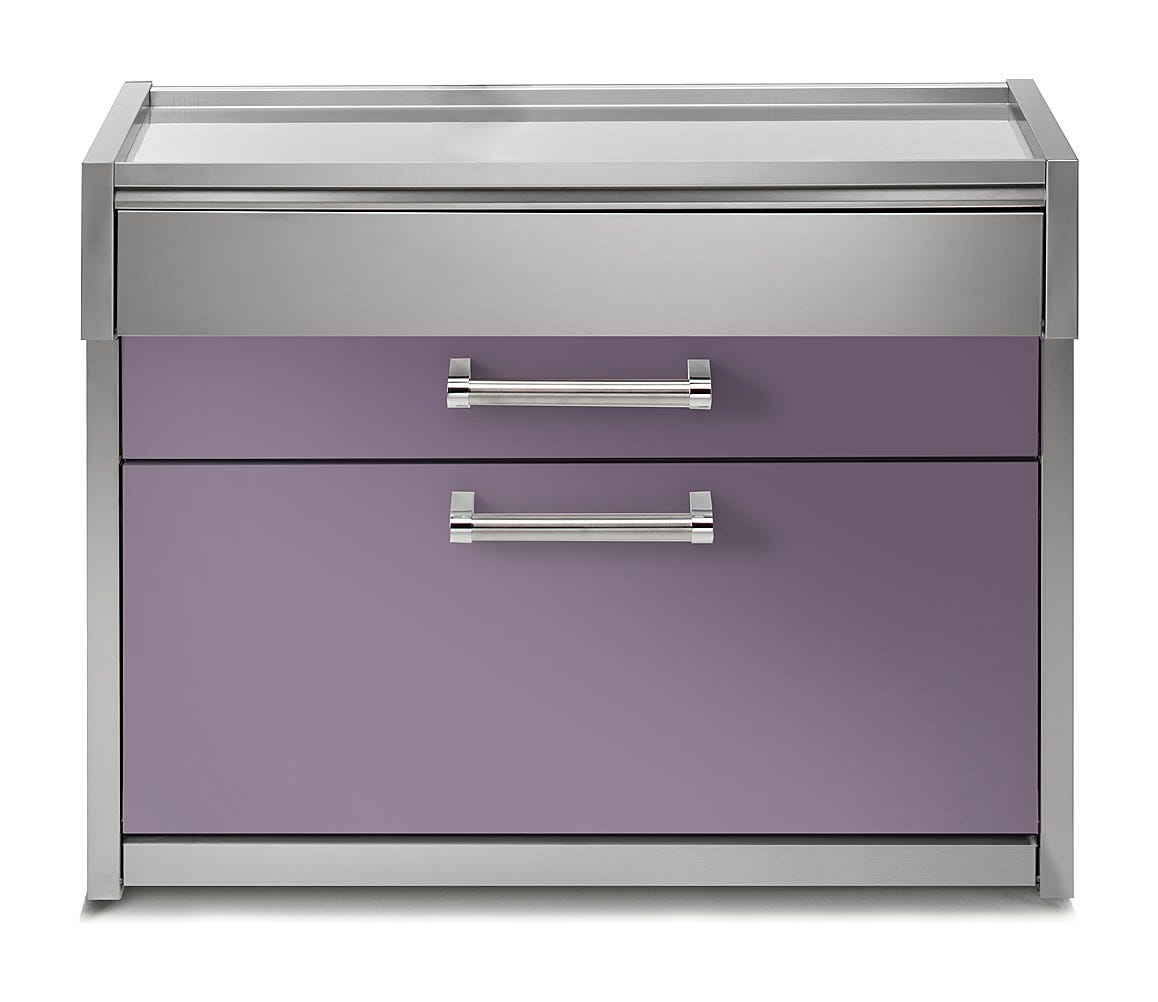 Steel Genesi GQ12C-P Woorktables Tavolo da lavoro 120 cm, 3 cassetti push-pull, acciaio inox AISI 304