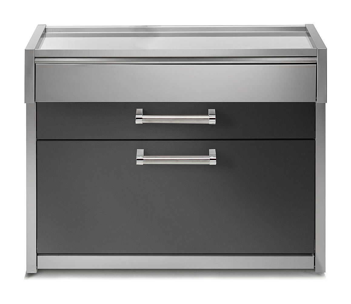 Steel Genesi GQ12C-P Woorktables Tavolo da lavoro 120 cm, 3 cassetti push-pull, acciaio inox AISI 304