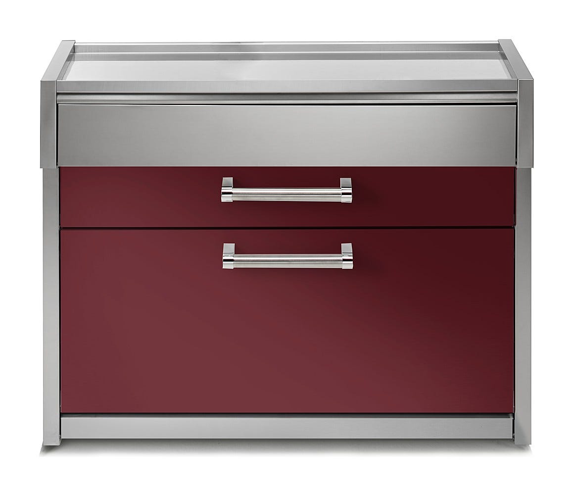 Steel Genesi GQ12C-P Woorktables Tavolo da lavoro 120 cm, 3 cassetti push-pull, acciaio inox AISI 304