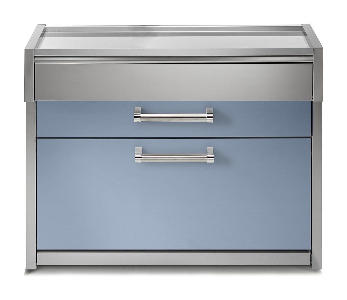Steel Genesi GQ12C-P Woorktables Tavolo da lavoro 120 cm, 3 cassetti push-pull, acciaio inox AISI 304