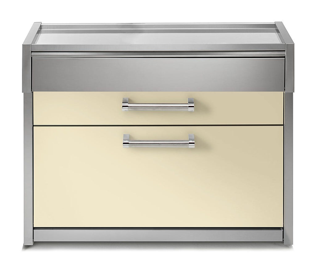 Steel Genesi GQ12C-P Woorktables Tavolo da lavoro 120 cm, 3 cassetti push-pull, acciaio inox AISI 304
