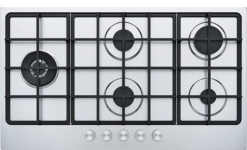 Franke FHSM 905 4G DCL XS C Smart Piano cottura 5 fuochi a gas cm 88 - inox satinato