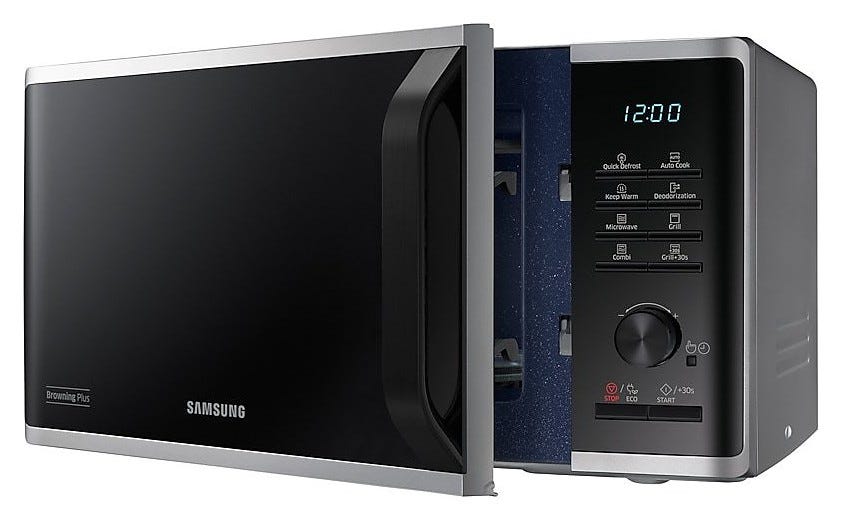 Samsung MG23K3515AS/ET Forno Microonde con grill cm. 49 - argento / nero