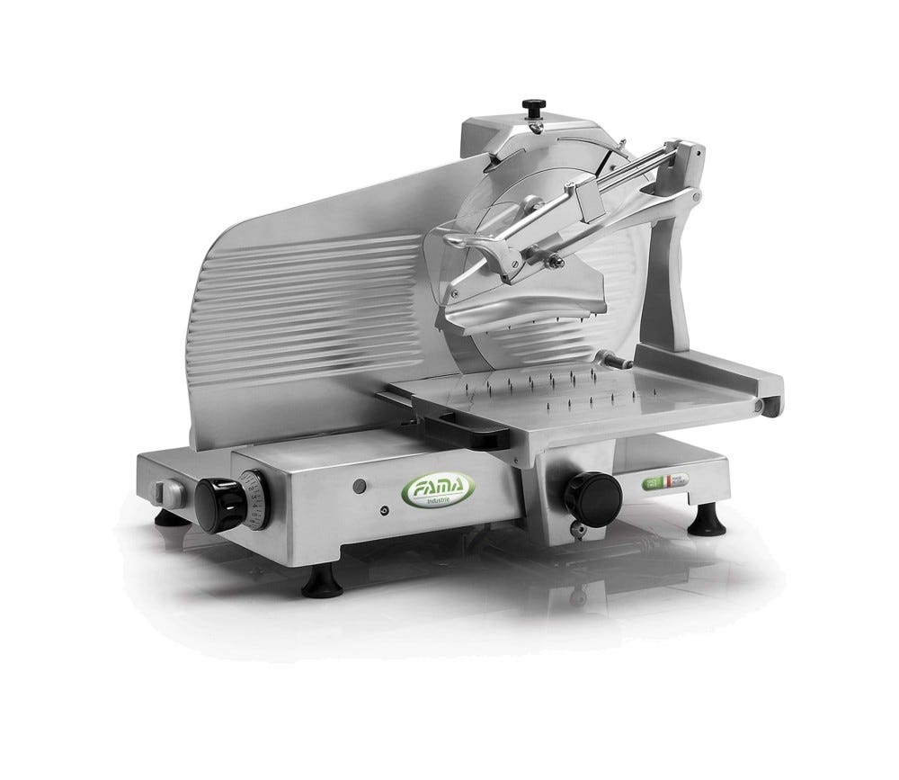 Fama FA351 Luxury Affettatrice Verticale 350, 230V Monofase, Lama Ø350 mm, trasmissione a cinghia in poliestere