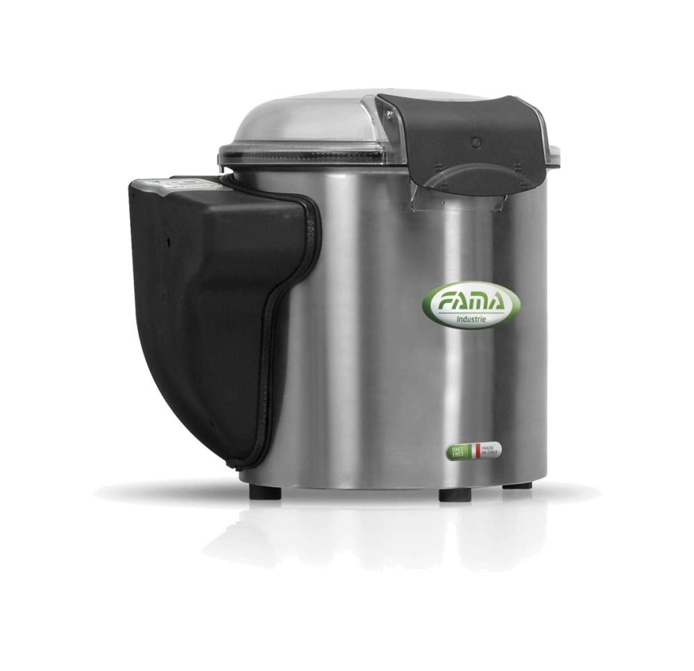 Fama FP104 Preparazione Dinamica Pelapatate 5 KG da Banco, Monofase, Struttura in acciaio inox AISI 304