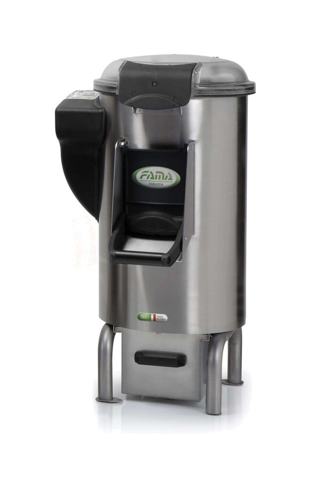 Fama FP103 Preparazione Dinamica Pelapatate 18 KG con Supporto Standard, Trifase, Struttura in acciaio inox AISI 304