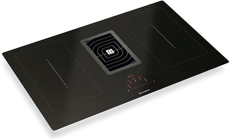 Faber 340.0577.694 GALILEO SMART BK A830 Piano cottura induzione cm. 83 con cappa integrata da 700 m3/h - vetroceramica nero