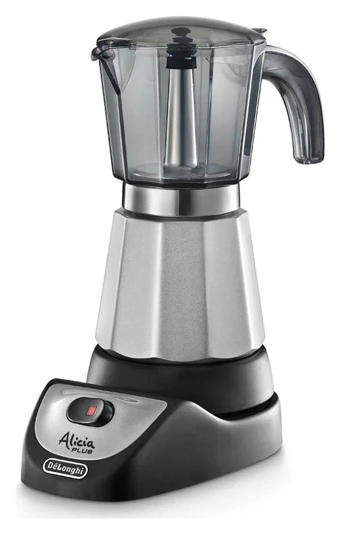 De Longhi EMKM4.B Alicia Moka elettrica automatica - grigio/nero