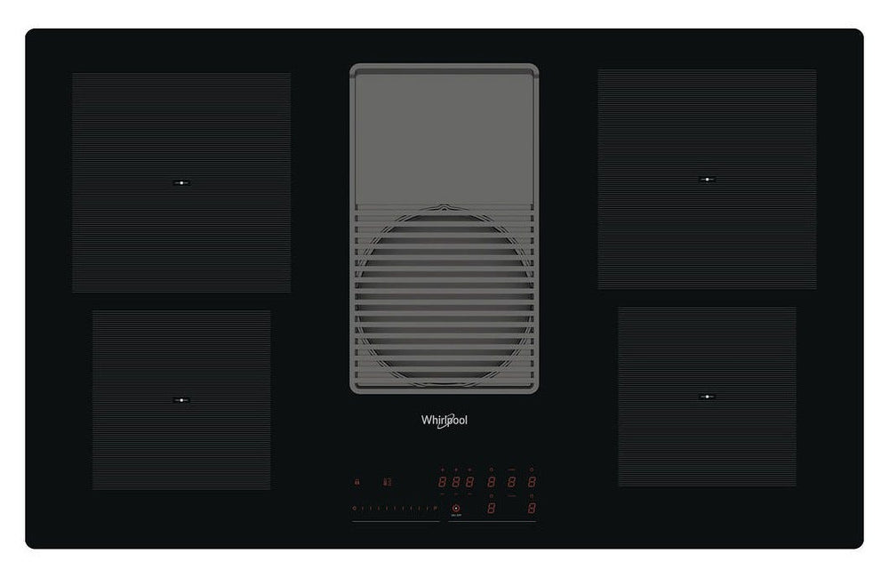Whirlpool WVH 92 K Piano cottura a induzione cm 83 con cappa integrata da 630 m3/h - vetroceramica nero