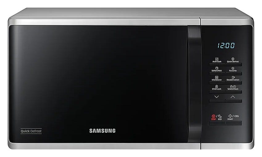 Samsung MS23K3513AS Forno a microonde cm 49 lt 23 – inox