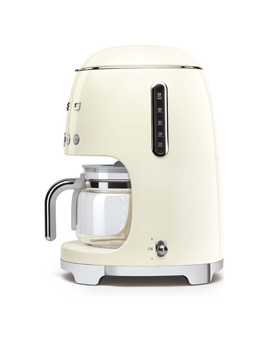 Smeg Selection DCF02CREU 50's Style Macchina da Caffè Filtro - panna Lucido