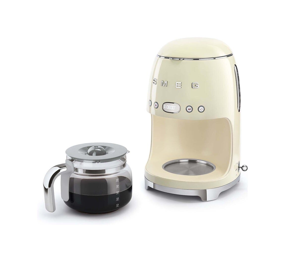 Smeg Selection DCF02CREU 50's Style Macchina da Caffè Filtro - panna Lucido