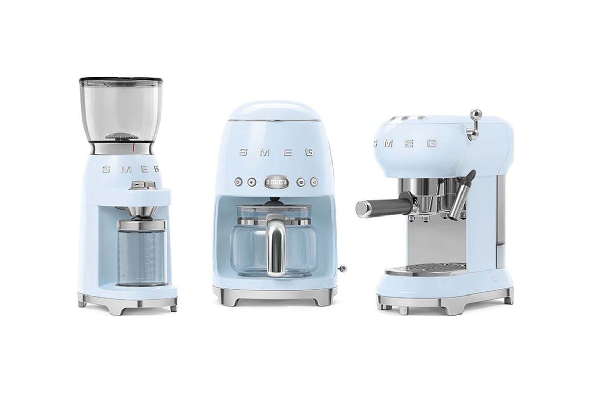 Smeg Selection DCF02PBEU 50's Style Macchina da Caffè Filtro - azzurro Lucido