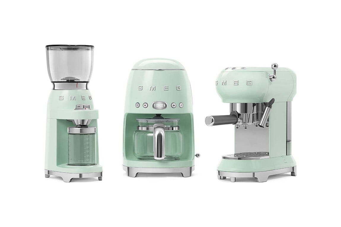 Smeg Selection DCF02PGEU 50's Style Macchina da Caffè Filtro - verde pastello Lucido