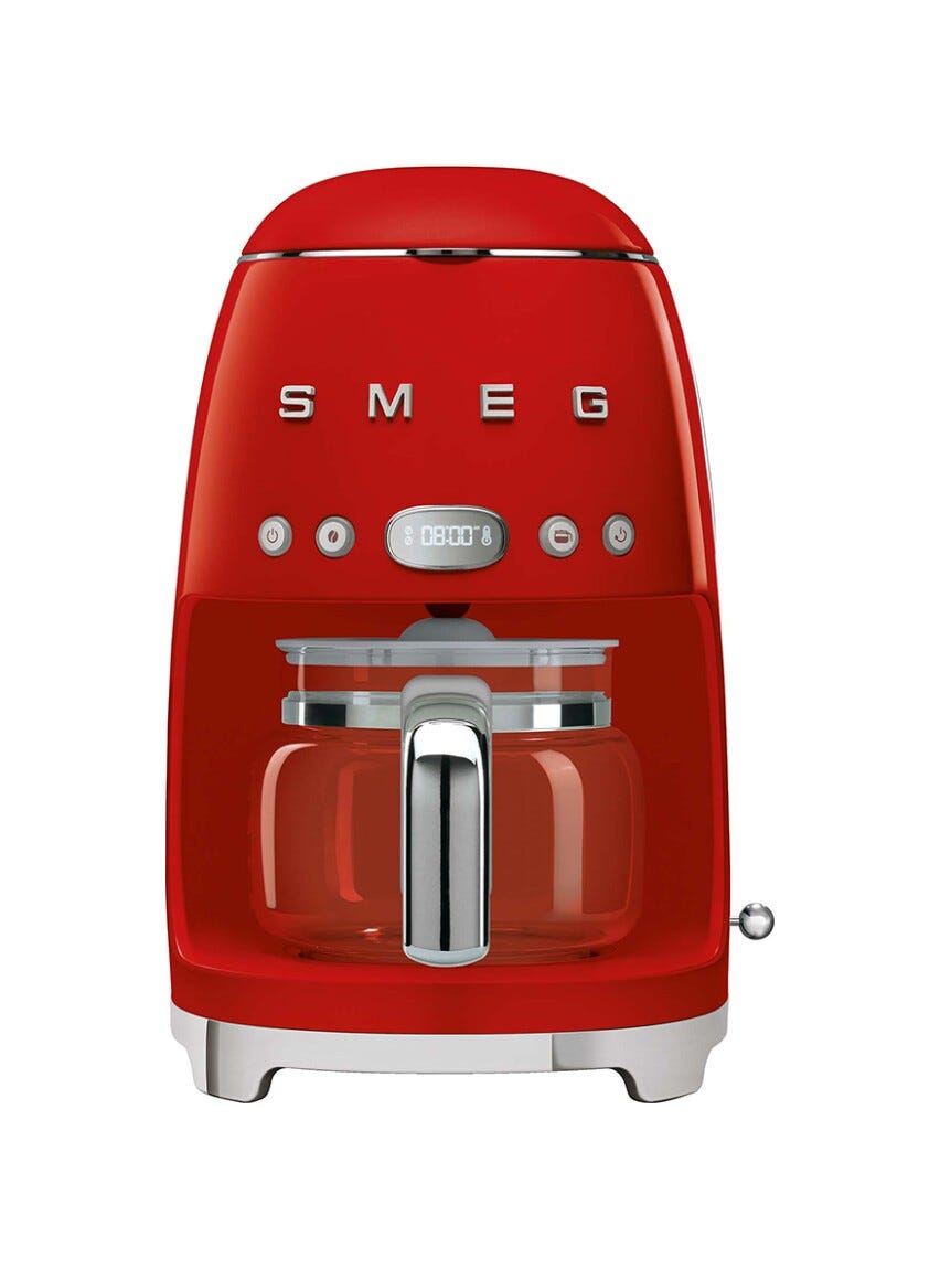 Smeg Selection DCF02RDEU 50's Style Macchina da Caffè Filtro - rosso Lucido