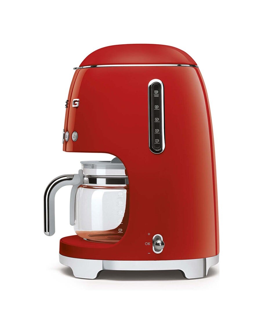 Smeg Selection DCF02RDEU 50's Style Macchina da Caffè Filtro - rosso Lucido