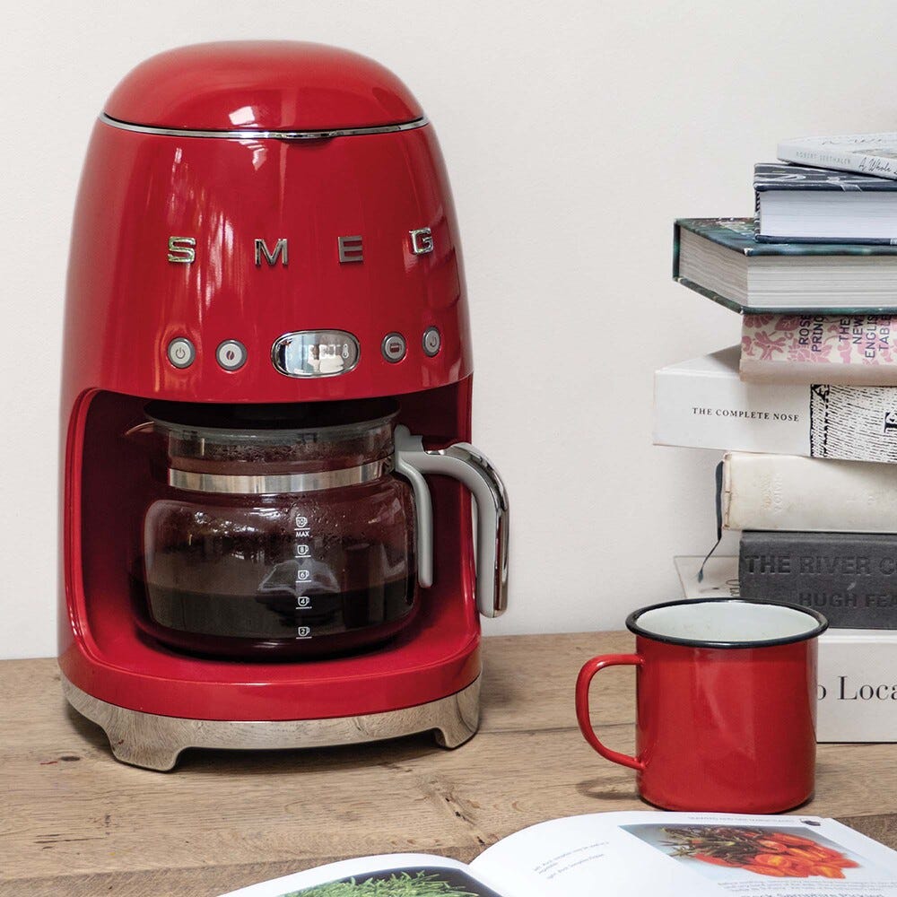 Smeg Selection DCF02RDEU 50's Style Macchina da Caffè Filtro - rosso Lucido