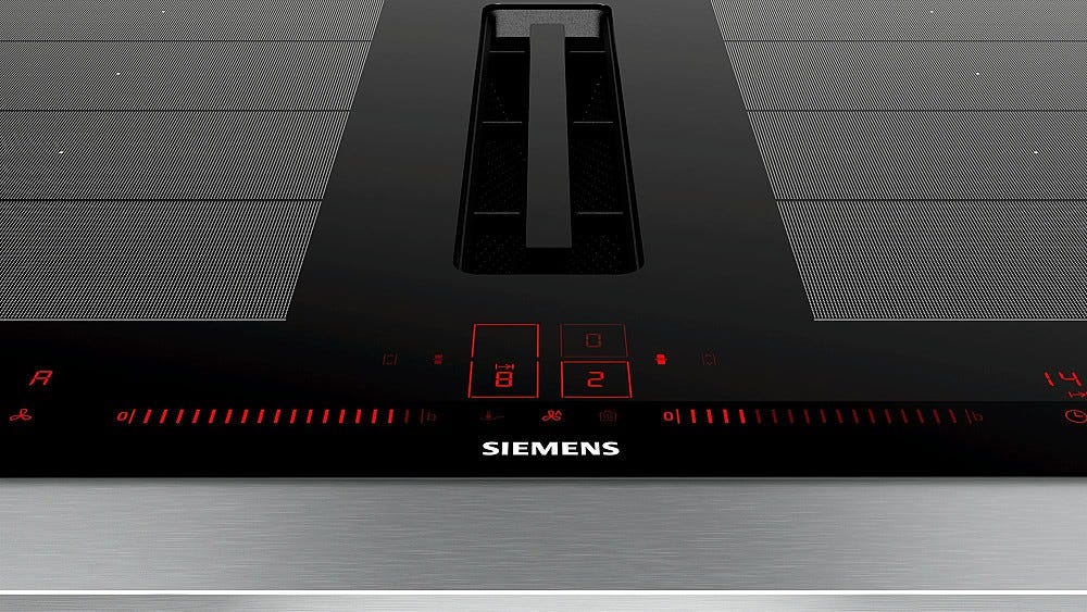 Siemens EX875LX67E Piano a induzione con cappa integrata 80 cm, flexInduction, climateControl, Home Connect, classe B