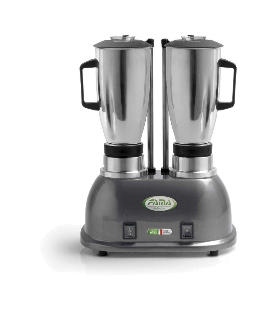 Fama MT1DI Snack Bar Frullatore doppio con bicchiere inox 2x 1,5 lt - 2 velocità