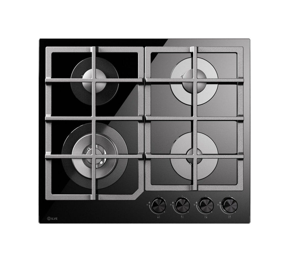 ILVE HCG60CK Professional Plus Piano cottura a gas cm 60 - vetro nero