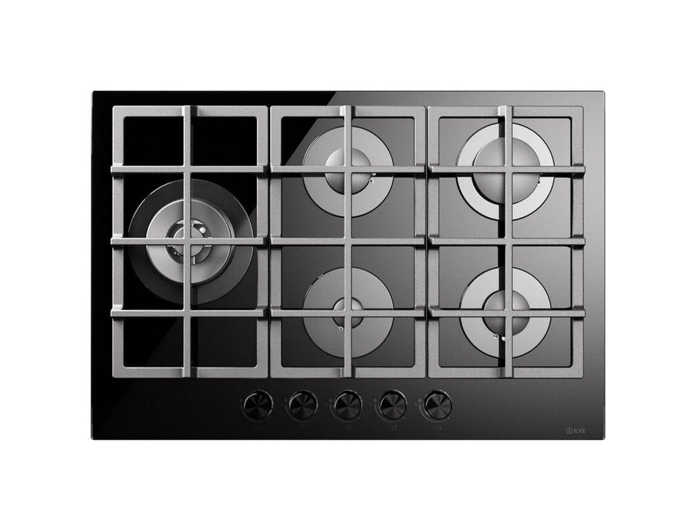 ILVE HCG75SCK Professional Plus Piano cottura a gas cm 75 - vetro nero