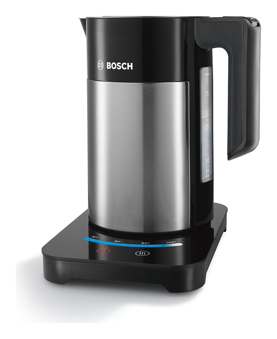 Bosch TWK7203 Bollitore elettrico 1.7 lt. - nero / inox