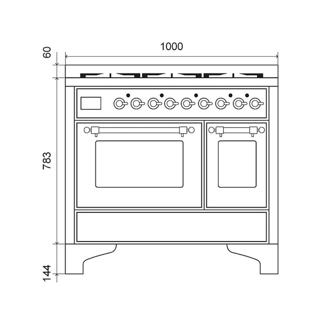 ILVE MD10N Majestic Cucina da accosto cm 100 configurabile - inox o colorato