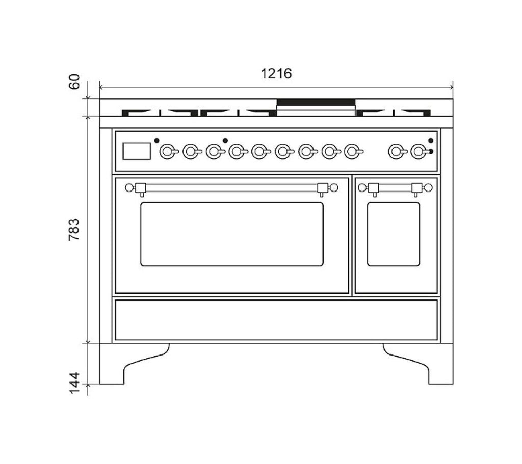 ILVE M12N Majestic Cucina da accosto cm 120 configurabile - inox o colorato