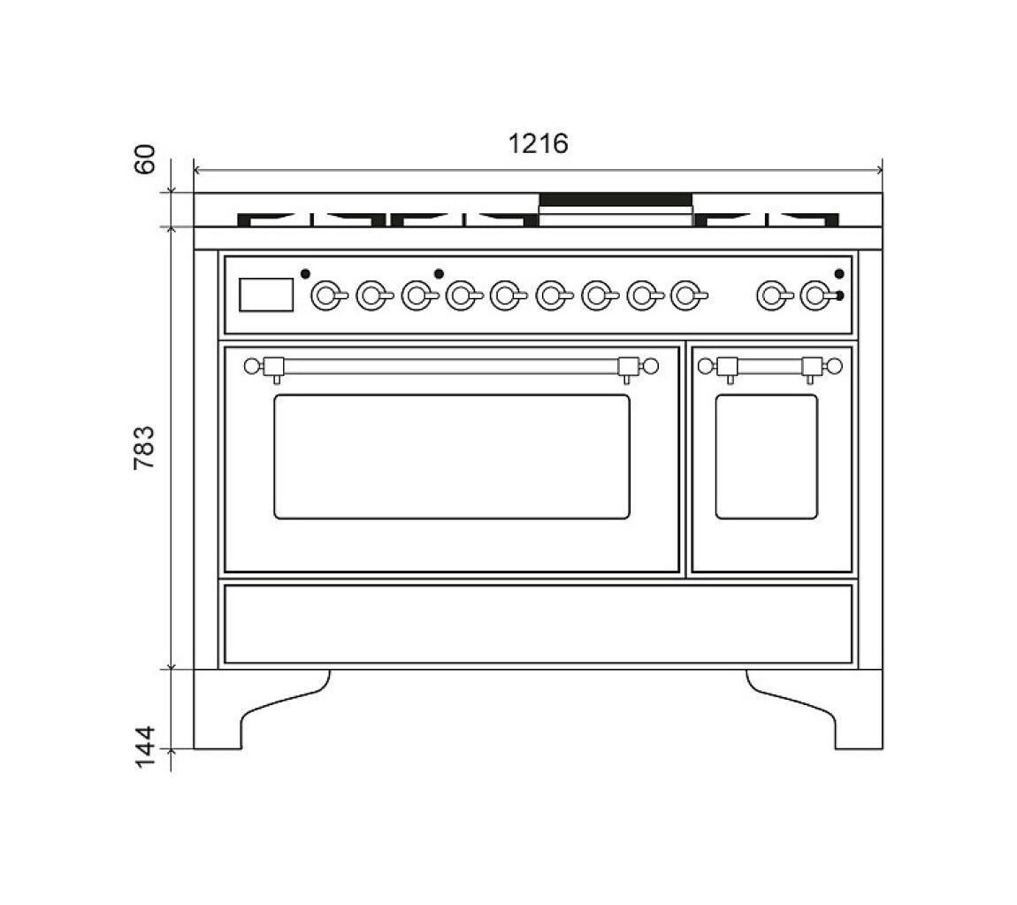 ILVE M12N Majestic Cucina da accosto cm 120 configurabile - inox o colorato
